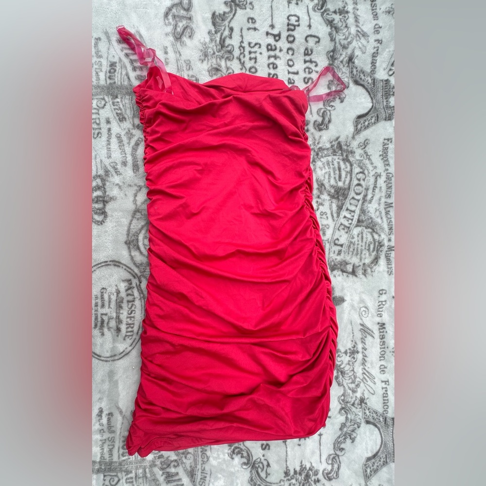 Oh Polly Ruched Mini Dress